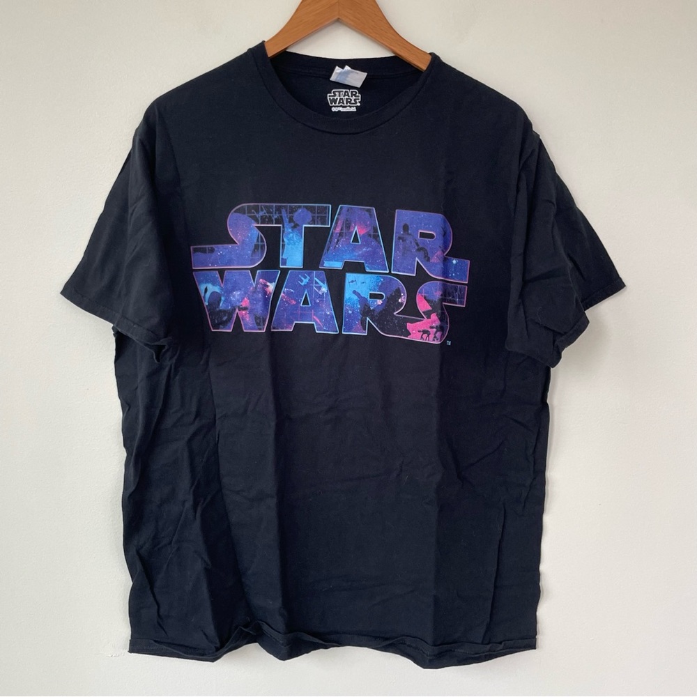 Star Wars Black Graphic Tee Crew Neck Short Sleeve XL